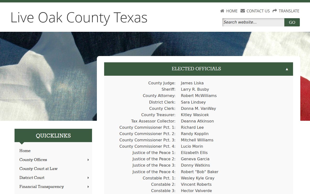 Live Oak County warrant records public office routing map
